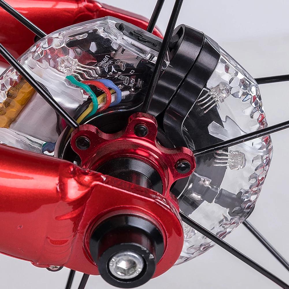 Colorful Bicycle Warning Light 300mAh Bike Hub Spoke Lamp USB Rechargeable IP65 Waterproof Universal Safety Warning Decoration