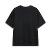 Li Ning Série Tendance Sport Casual Simple Couleur Unie Col Rond Pull Ample T-Shirt Manches Courtes Femme T-Shirt Noir AHSV192-3