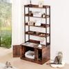 Cat Litter Box Enclosure Wooden Litter Box Furniture Hidden with 4 Shelves