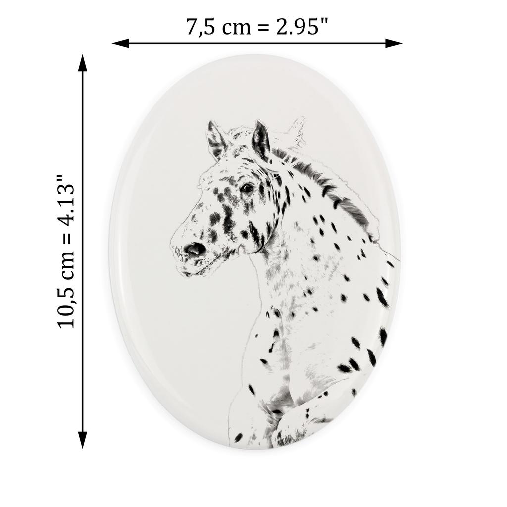 Noriker - placa comemorativa com foto de cavalo, placa de lápide com impressão, placa oval personalizada da marca Art-Dog