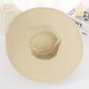 Summer Female Bow Streamer Sun Hat Seaside Beach Vacation Sun Hat Foldable Big Brim Sun Hat Straw Hat