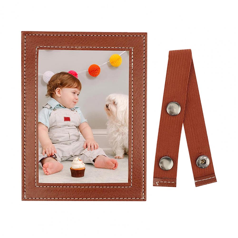 Car Sun Visor Photo Frame 4x6 Faux Leather Picture Holder for Car Displays Your Photographs Both Vertically And Horizontally Car