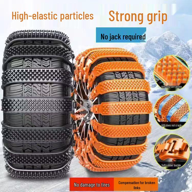 Correntes de Pneu de Alta Elasticidade | Abraçadeiras de Cabo Antiderrapantes de Inverno para Sedans e SUVs