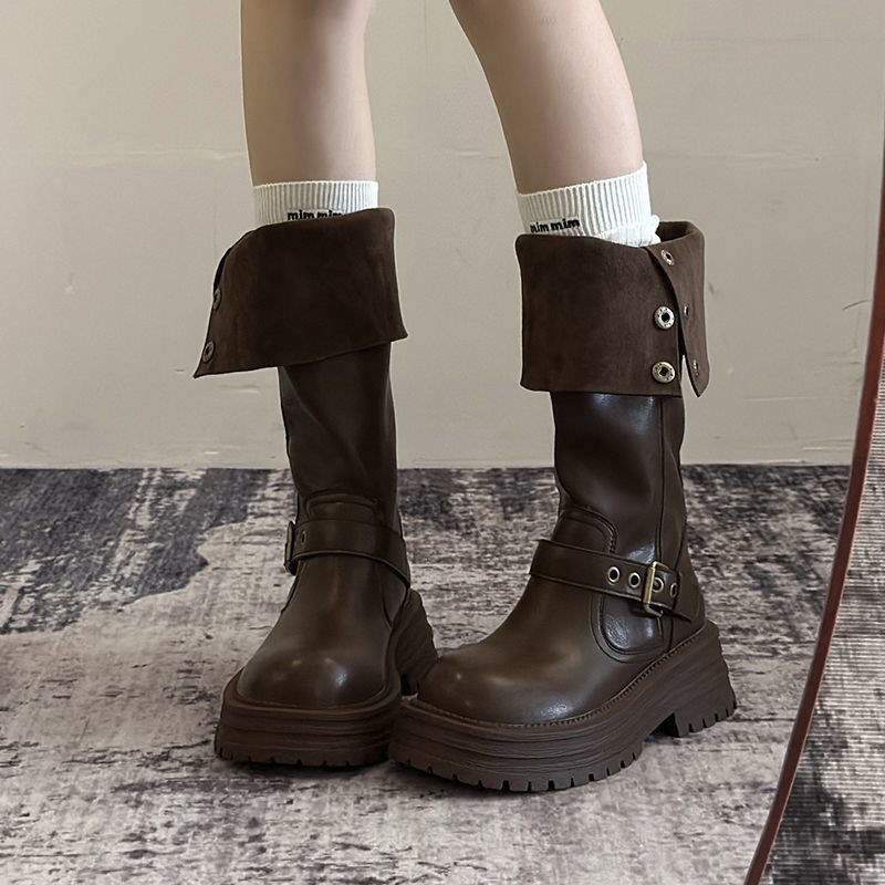 

Two knee boots women s 2025 autumn and winter new velvet platform knight boots Internet celebrity boots women s fashion boots 40 хаки