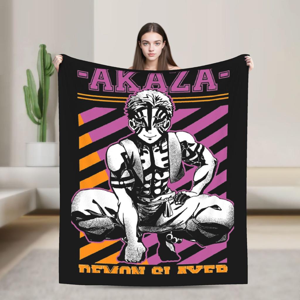 Shinobu Kochou Demon Slayer Blankets Fleece Kimetsu No Yaiba Japanese Devil's Blade Warm Throw Blankets for Sofa Bedding Throws
