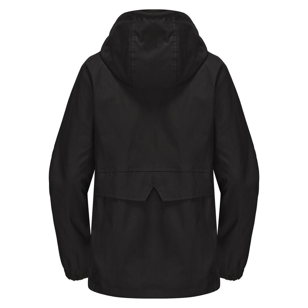 Women's Casual Color Hooded Windbreaker Jacket Long Sleeve for Outdoor Sports