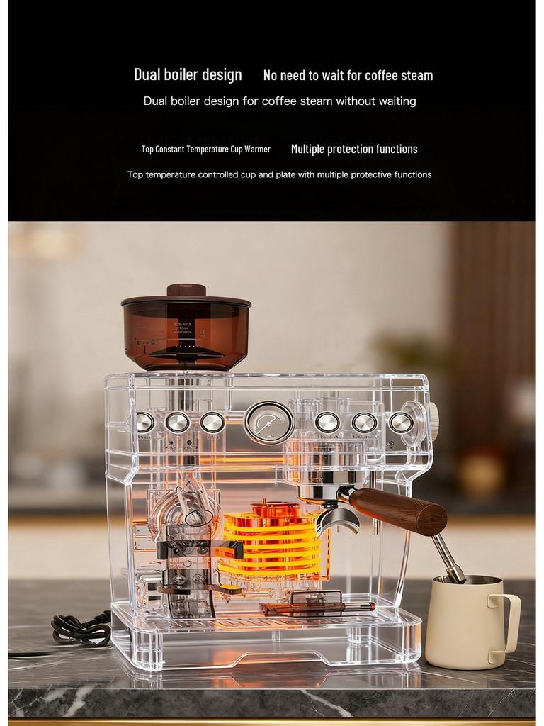 Korean NunuSum Transformer Coffee Machine with Steam Milk Frother