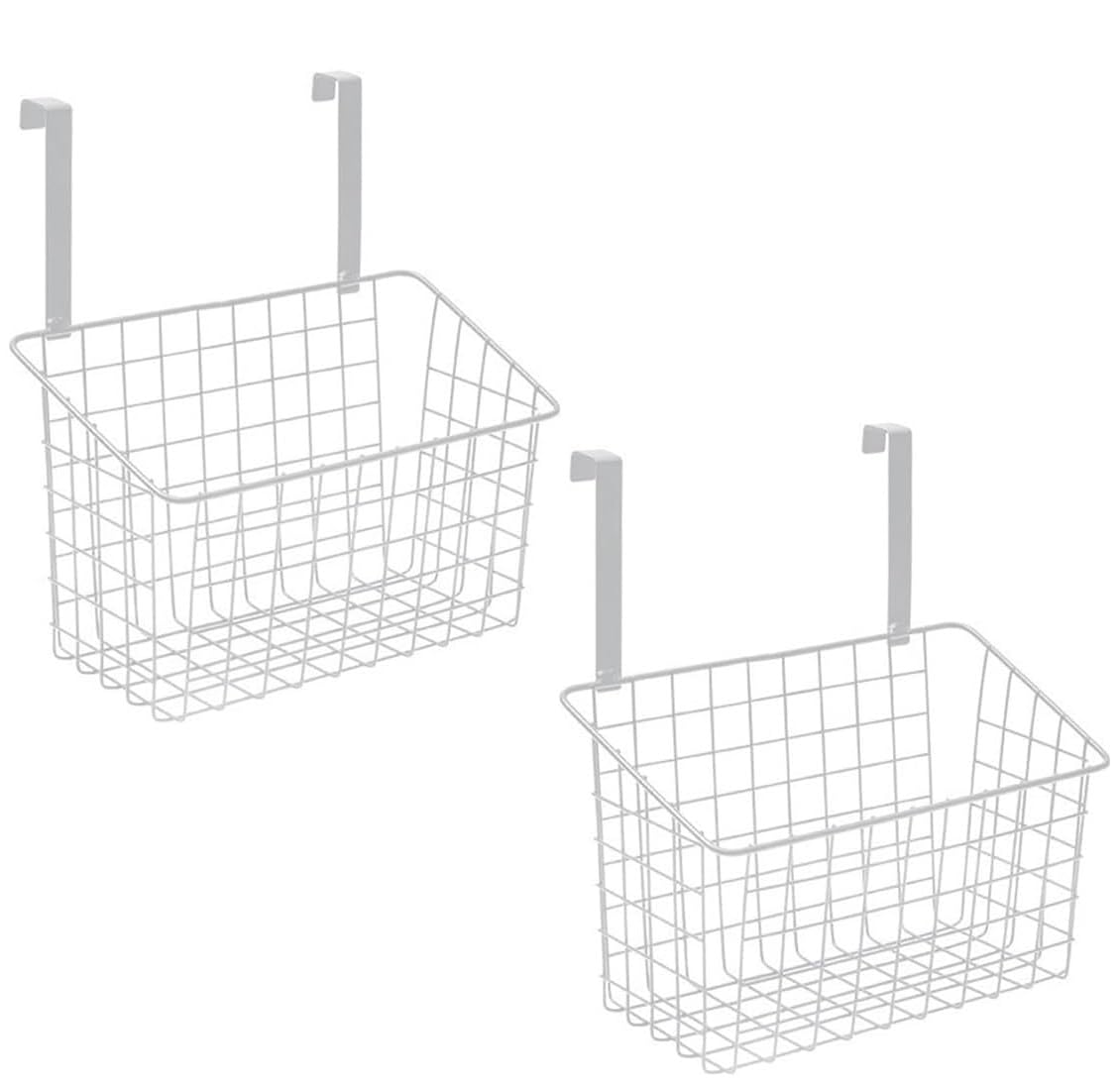 siawadeky Wire Baskets Set of 2 Hanging Door Rack Over-the-Door Storage Basket Space-Saving Breathable Design Drainer Small Item Storage Misce 5290₽