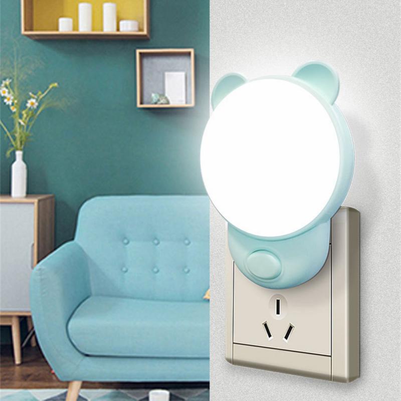 LED Steckdosen-Nachtlicht LED Dimmer Babypflege Augen Schlaflicht Schlafzimmer Schlaflicht Stecker LED Energiesparend Niedliche Mini-Lampe