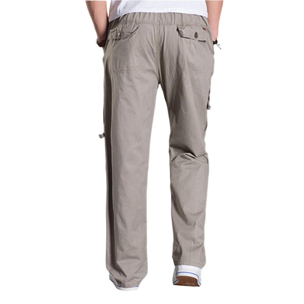 Men's Outdoor Sports Loose Leisure Multiple Pockets Work Pants Trousers