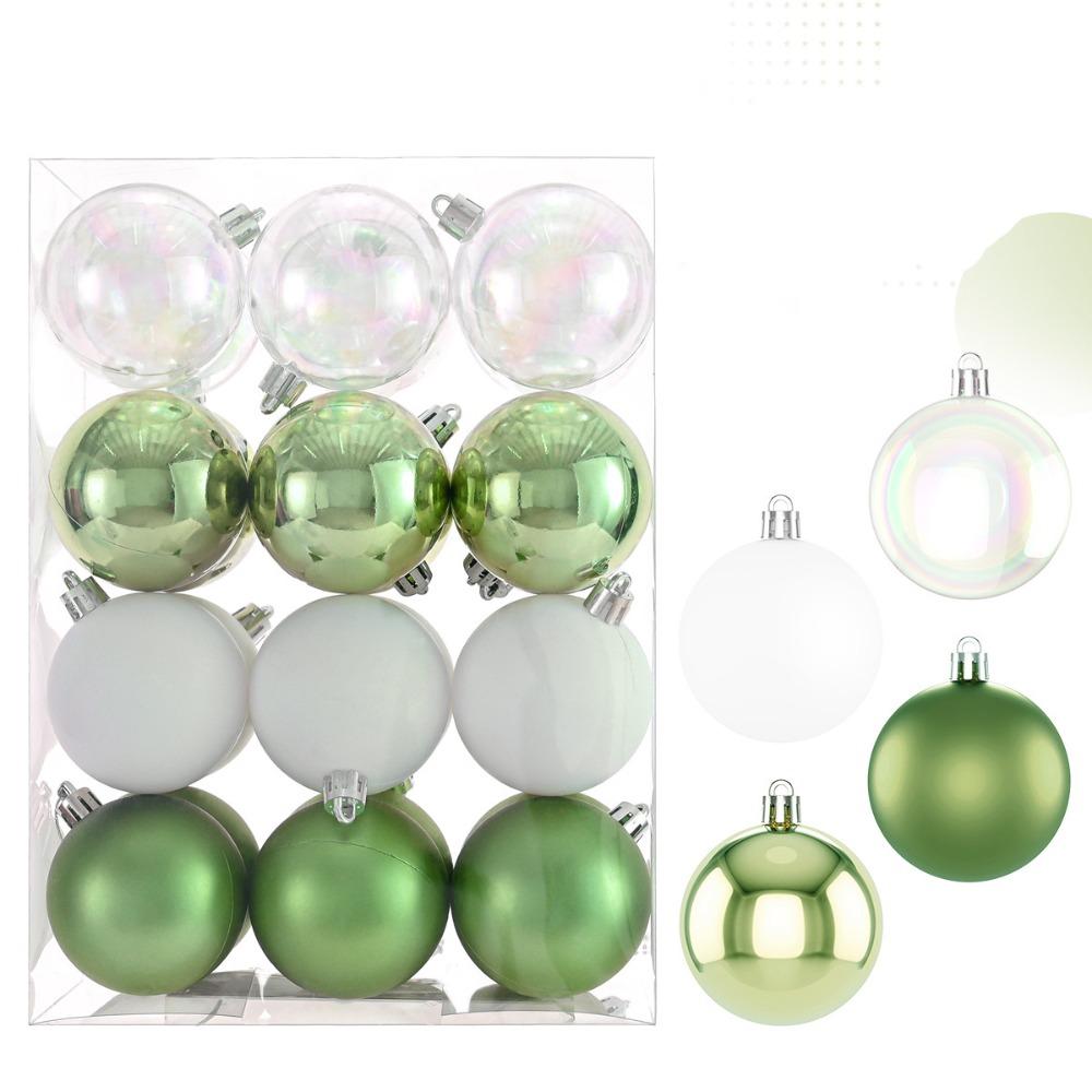 24pcs 6CM Christmas Balls Electroplated Christmas Spheres Pendant  Background Layout