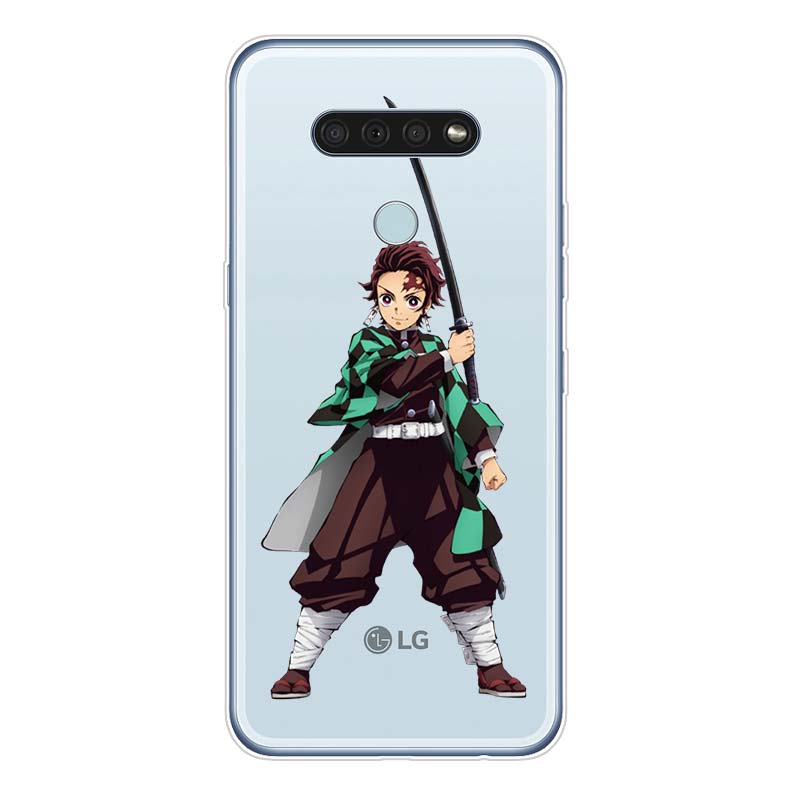 Forša Kimetsu No Yaiba priekš LG K92 K52 K62 K22 K71 K61 K51S K41S G8 G8S G8X V35 V50 V40 V50S V60 Q60 tālruņa futrālis