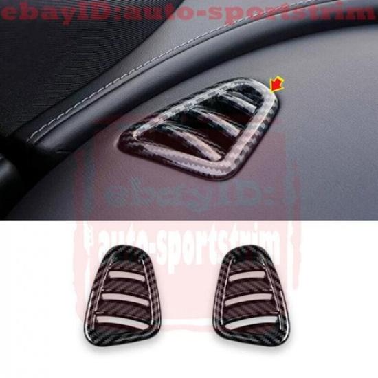 For 24 Benz GLC Carbon Fiber ABS Dashboard Left & Right Air Outlet Cover Trim