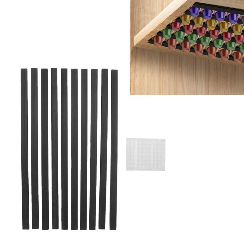 Koffiecapsulehouder Doe-het-zelf Plakbare Koffiepads Opslag Aanrecht Gemonteerde Koffiepads Houder Voor Nespresso Zwart