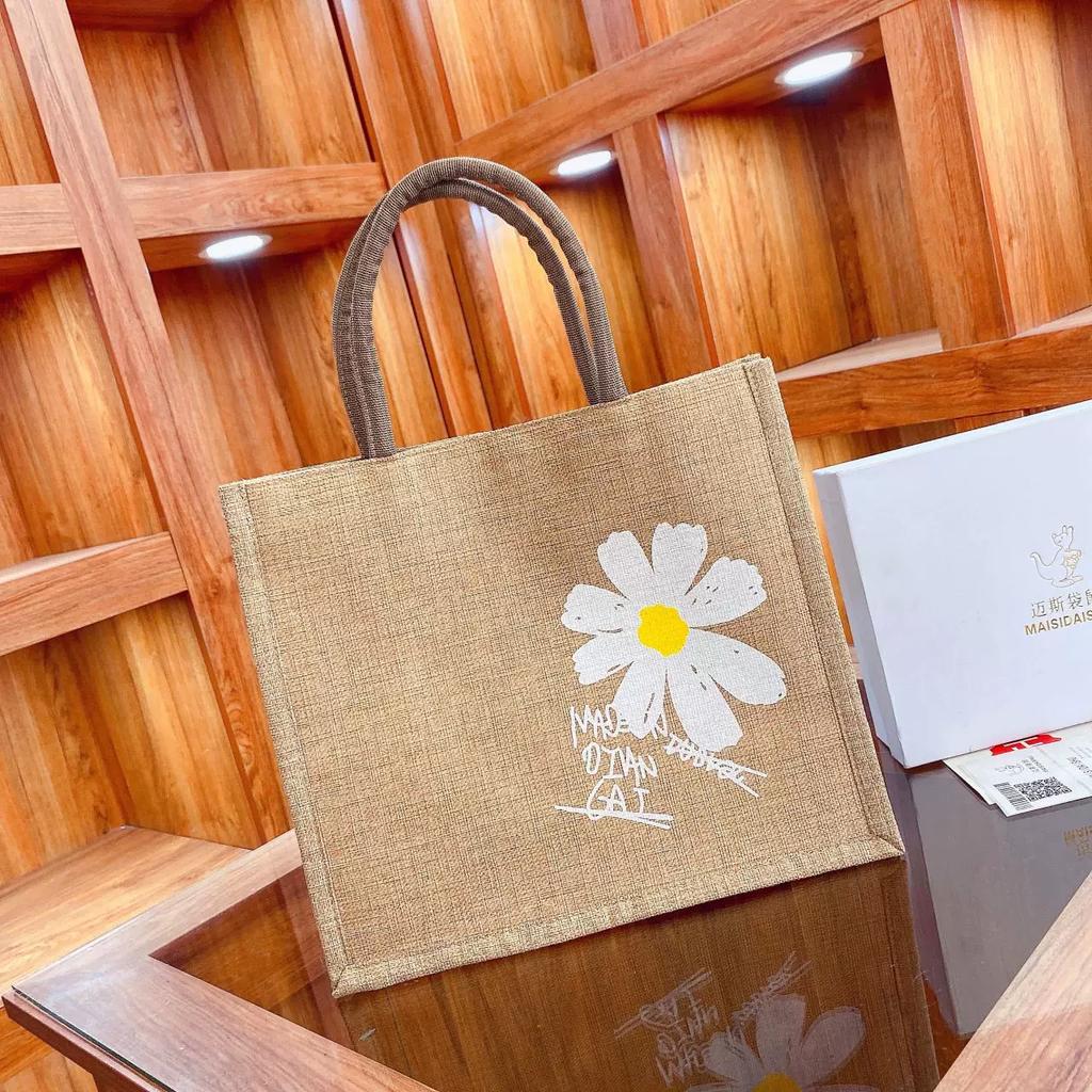 Canvas bag large capacity linen handbag female mommy bag work commuting tote bag handbag shopping bag