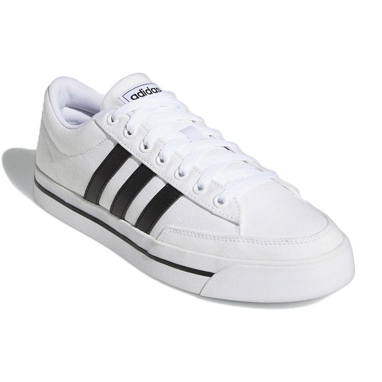 Adidas Кеды Neo Retrovulc Canvas Повседневные Нескользящие Прочные Низкие Кроссовки для Скейтборда Мужские Белые GW8367