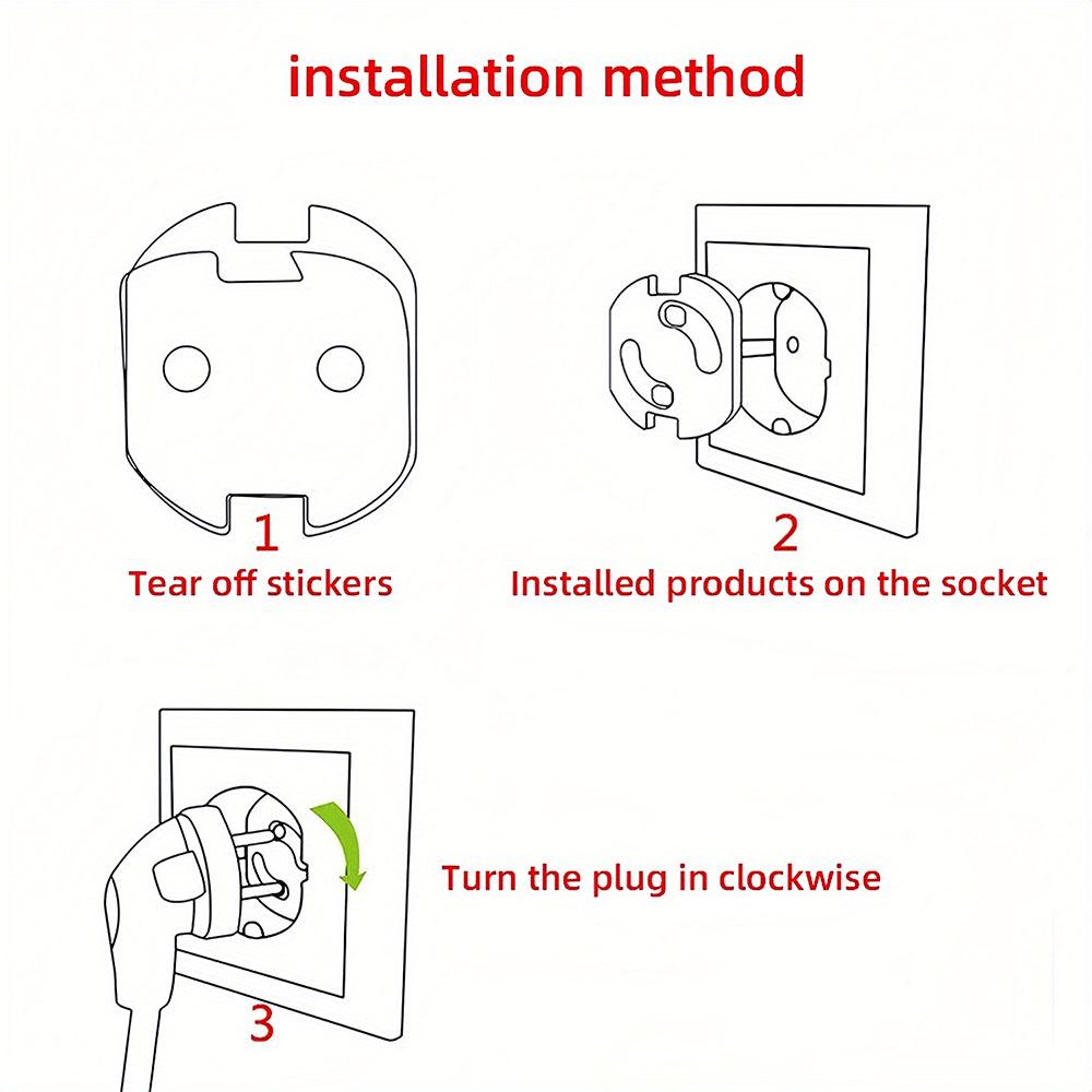 Power Outlet Protective Cover, Suitable for Rotating Plugs, Safety Outlet Protector