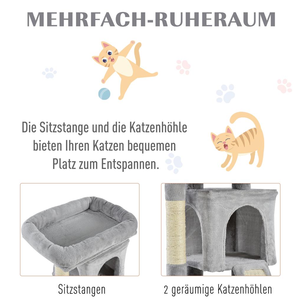 Cat Tree for Indoor Cats 81cm Cat Scratching Post Scratch Board Kitten Tower Climbing Frame Grey