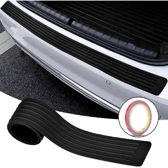 Car Rear Bumper Guard Protector Anti-Collision Patch Anti-Scrape Rubber Universal Trunk Door Entry Guards for SUV/Cars Non Slip Black with Tape 38