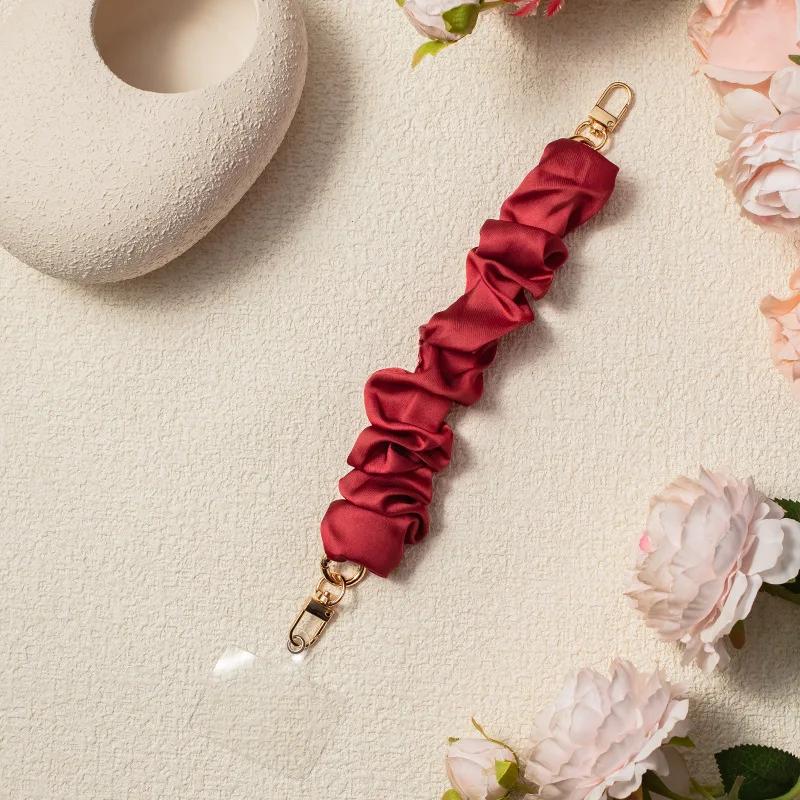 Braccialetto con Laccetto da Polso per Telefono Monocolore per Donna Ragazza Creativo Elastico Forma Scrunchy Cordino per Telefono Cellulare Accessori