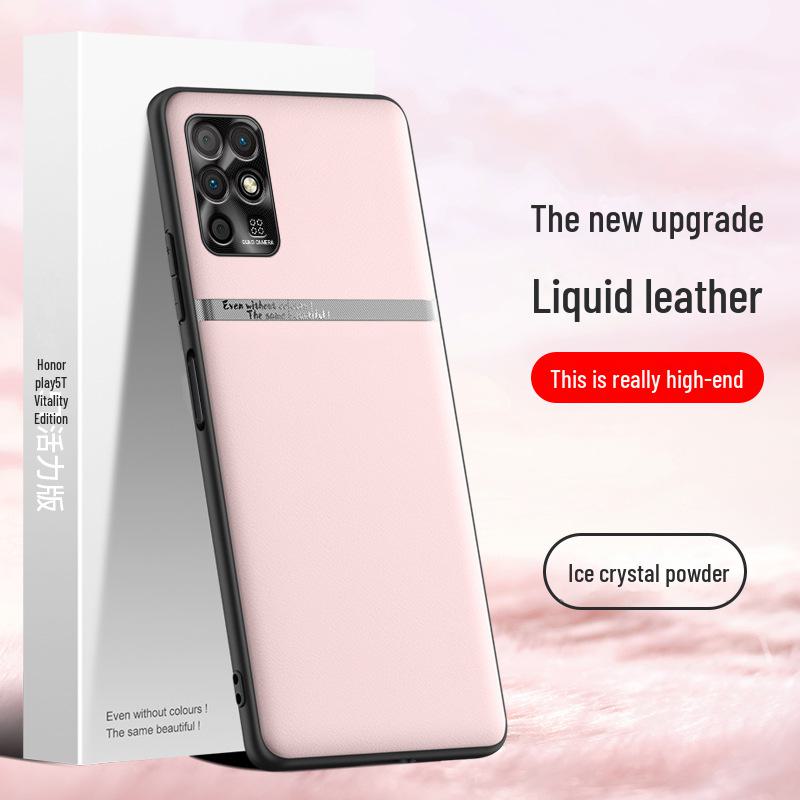 Ochronne etui z płynnej skóry dla Honor Play 5T Vitality Edition - odporne na upadki i stylowy design.