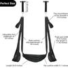 SM Erotic Toy: Third-Gen Leather Plush Door Swing Cushion with Split Leg Strap.