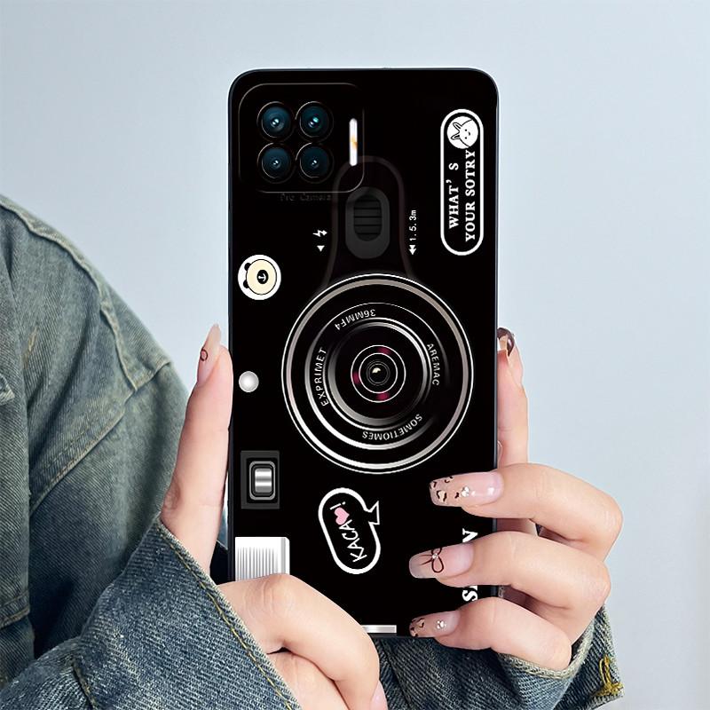 For OPPO Reno4 Lite Reno4 F Phone Case Reno 4 Lite 4F Cover Soft Silicone Cartoon Funda Lovely Panda Flower Printed Coque Casing