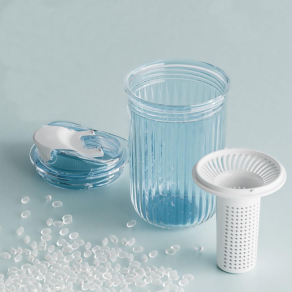 Portable Transparent Plastic Water Bottle With Tea Strainer&Rope Travel Sport Drinking Cup Heat-Resistant Drinkware