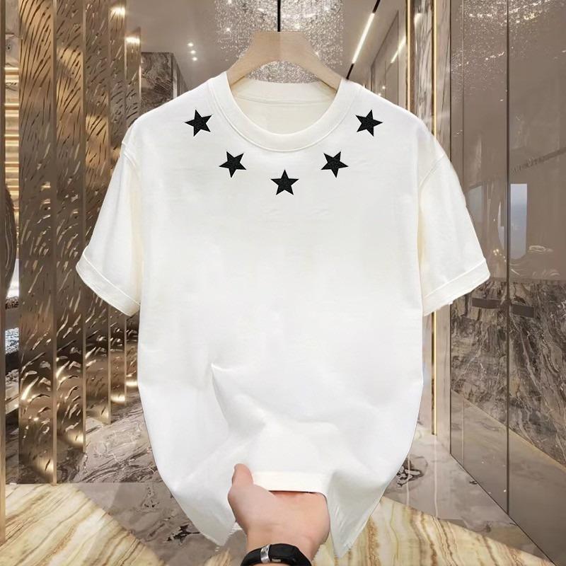 Summer American Ruffian Handsome Cotton Short-sleeved T-shirt Young Men's and Women's Ins Street Loose Crew Neck Top