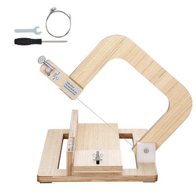 SucceBuy Soap Cutter 0-2in Adjustable Thickness with Stainless Steel Adjustable Wire Tension for Candles DIY Making Cutting Tool