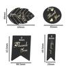 50pcs/Lot Stamping Thank You Paper Card Tags Jewelry Hang Tag Black White Paper Cards Jewelry Accessories Price Label Wholesale