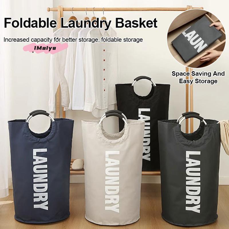 M-1Pc 90L Super Large Foldable Laundry Basket Waterproof Oxford Fabric Dirty Clothes Storage Bag for Travel Portable And Durable