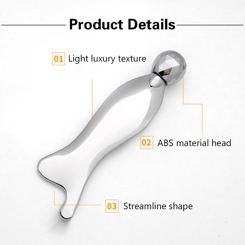 Roller Face Massager Fish-Shape Aluminum Alloy Face Lift Tools Firming Beauty Massage Body Anti-Aging Puffy Eyes Beauty Machine
