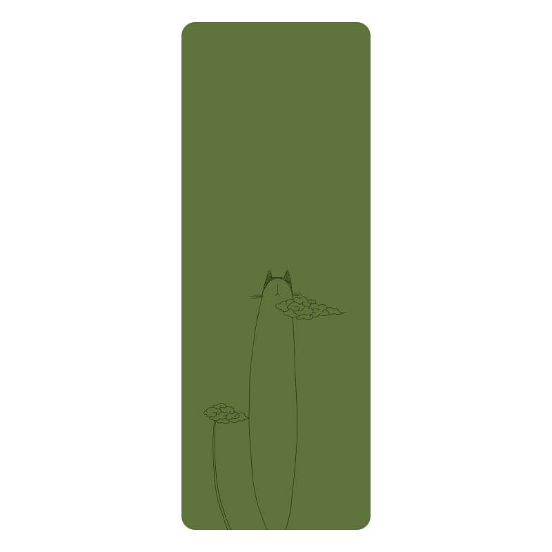 Non-slip, Sweat-absorbing, Personality Cartoon Yoga Mat - Natural Rubber, Widened & Long for Fitness and Plank Support