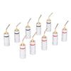 10pcs Banana Plug Needle Type Professional 24K Gold Plated Speaker Wire Connectors for Speaker Wire