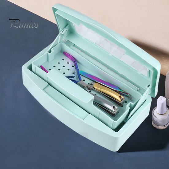 Nail Tool Sterilization Box Filter Transparent Cover Versatile Sturdy Long Lifespan Sterilization Case for Clean Safe Manicures
