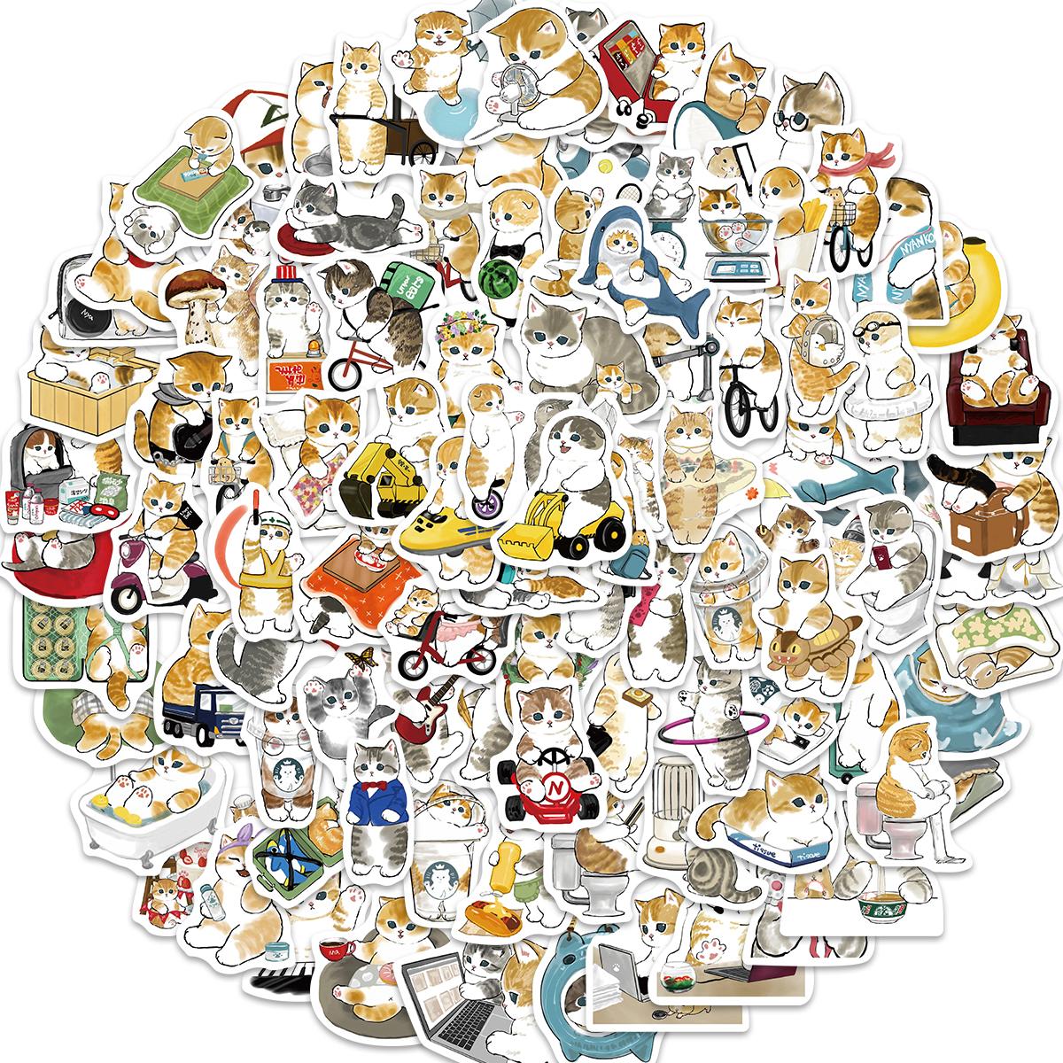 

100 шт./компл. Q забавные кошки серии 02 котенок досуг наклейки DIY модные водостойкие каракули наклейки наклейки