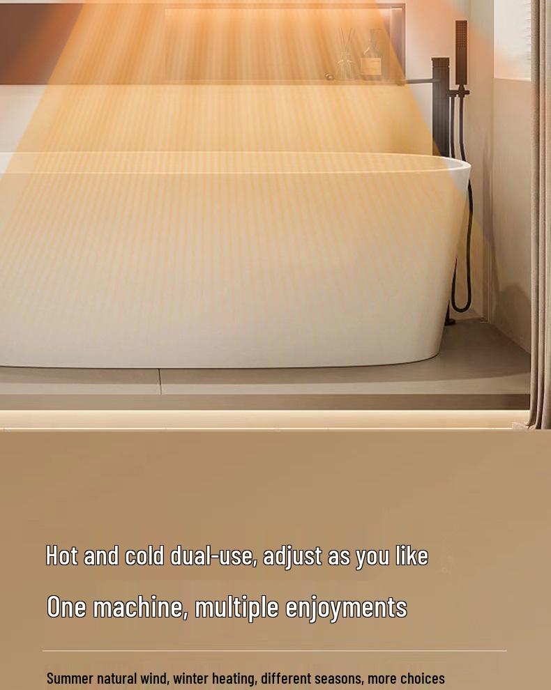 Modern Wall-Mounted Air Conditioner & Heater for Home - Energy-Saving Portable Fan & Hot Air Blower