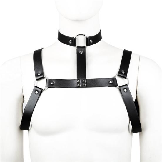 Nastavitelný kožený postroj Body Restraint Bondage popruh pro dospělé sexuální hračky