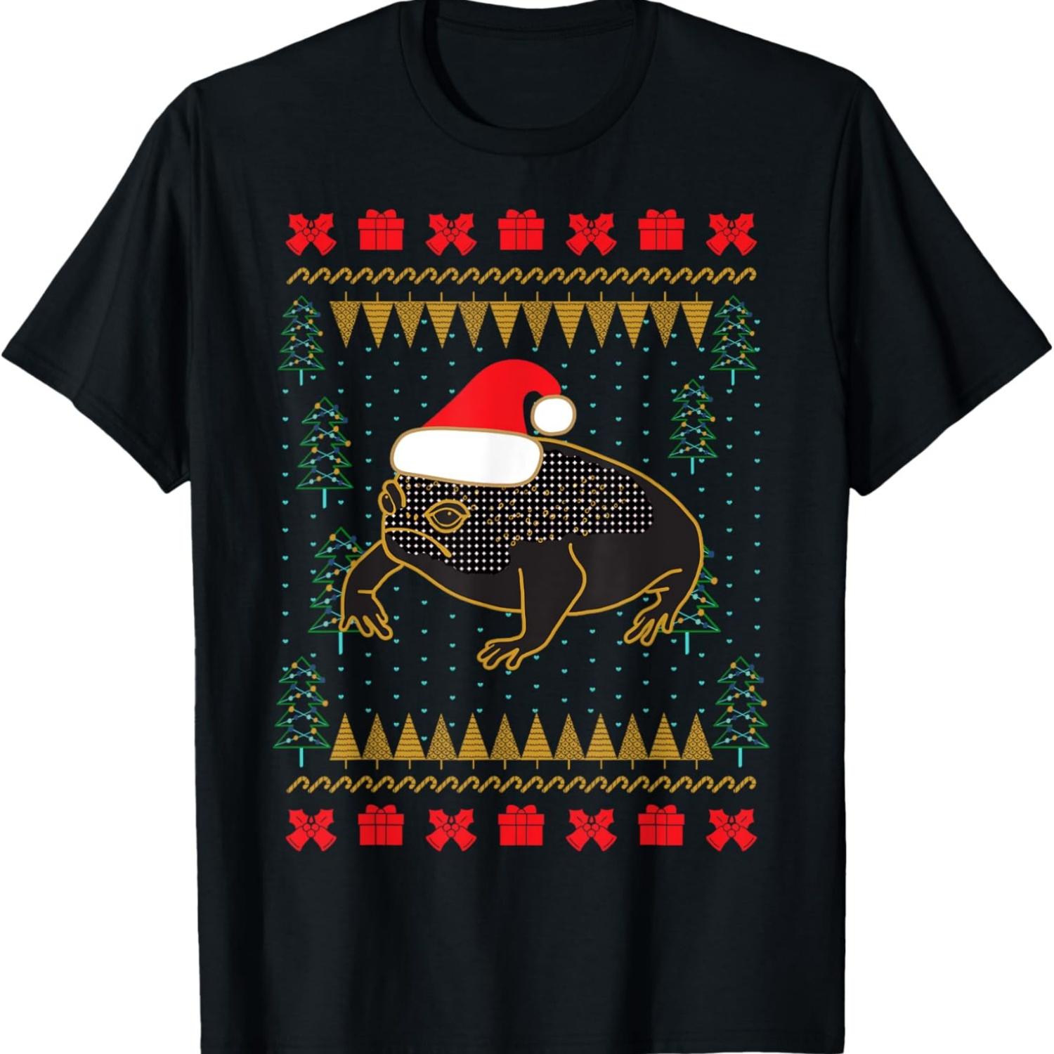 

Black Desert Rain Frog Ugly Christmas Sweater T-Shirt XXXXXL чёрный
