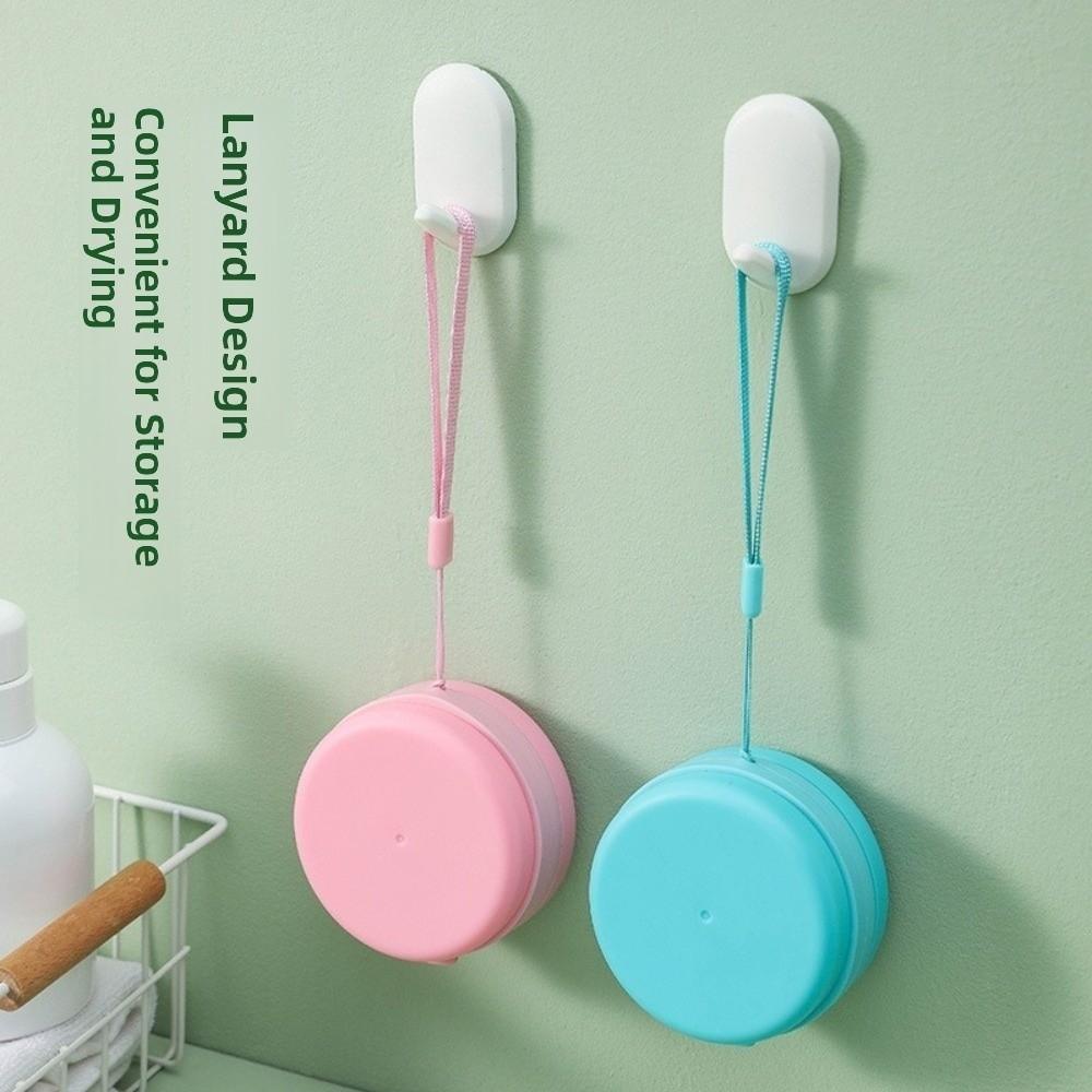 Hanging Rope Silicone Bathing Brush Massage Body Scrub Soap Box Shower Head Scrubber  Household