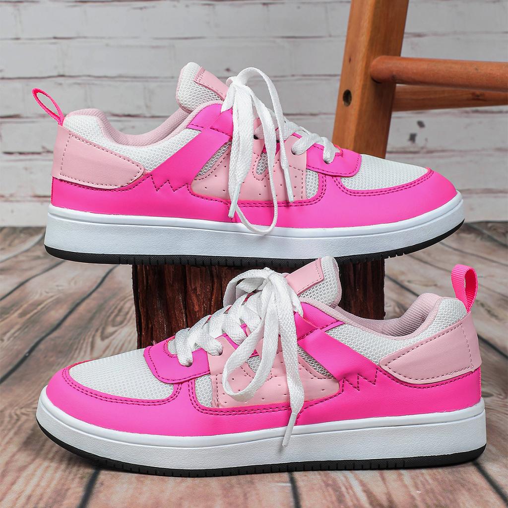 Board Shoes Mesh Casual Sneakers Fashion Flat Shoes Low-cut Leisure Sports Shoes Outdoor Walking Flats Casual Versatile