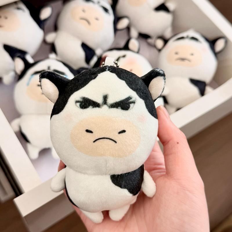 1020Cm Funny Emotion Animal Plush Toy Stuffed Kawaii Cow Panda Small Plushie Gift