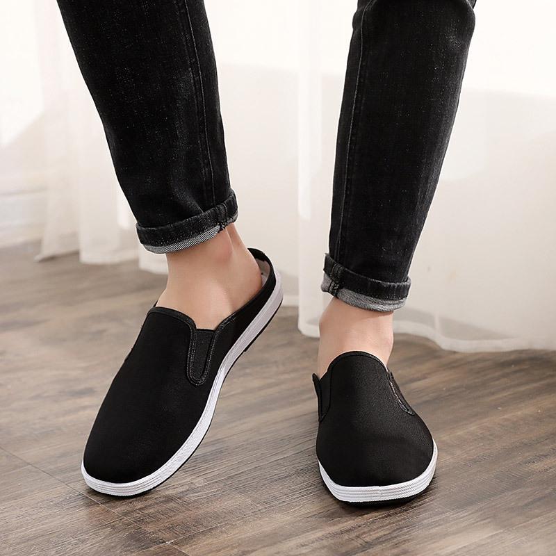 Men's Summer Breathable Backless Slip-on Slippers - Comfortable Casual Outdoor Wear