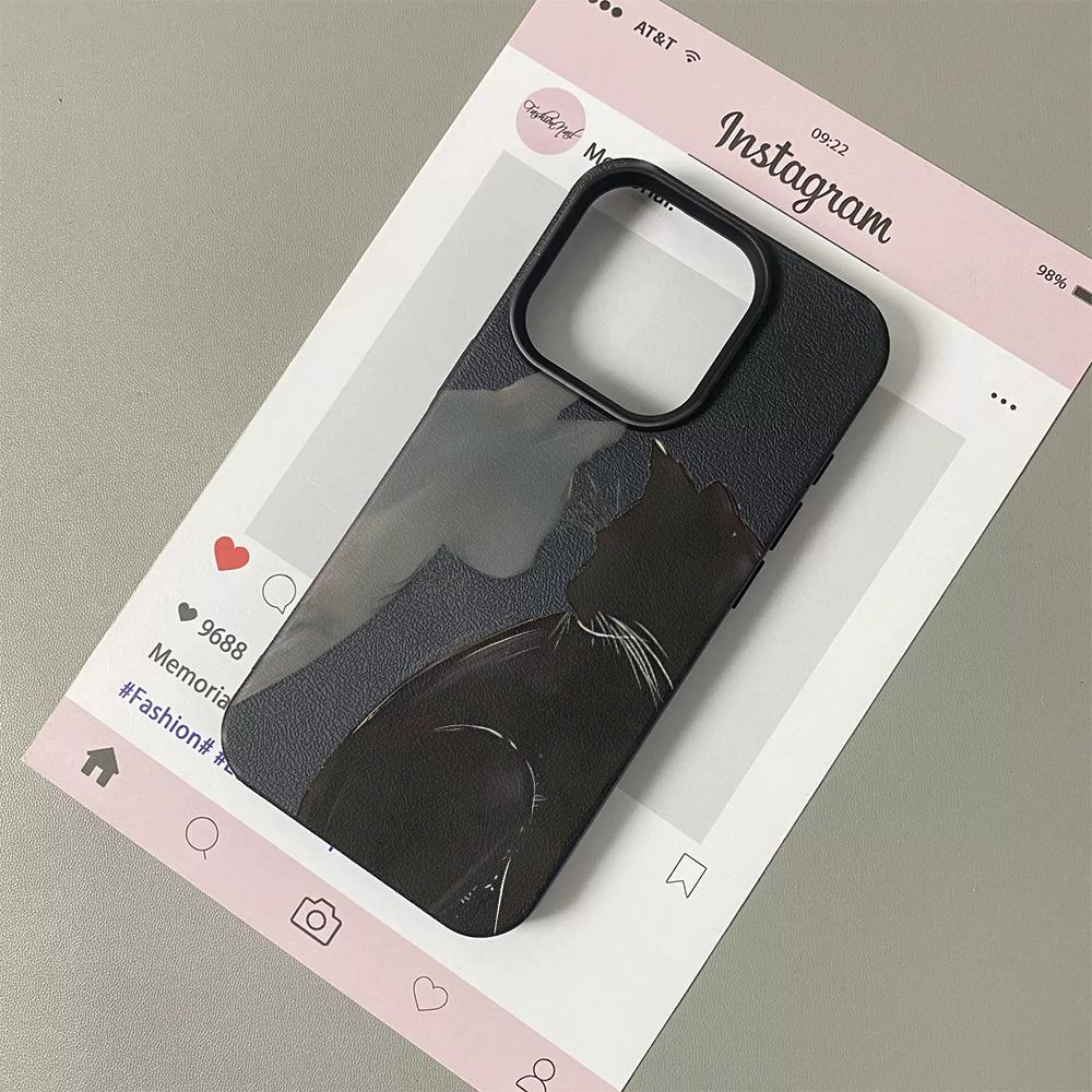 Couple Doodling Cats Phone Silicone Shockproof Case For IPhone 15 17 16 14 13 12 11 Pro Max 17 Air Phone Soft Protection Cover