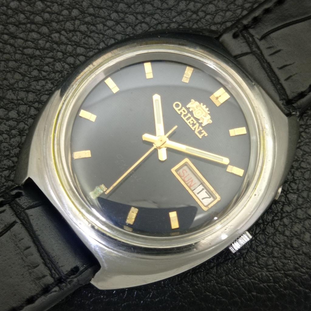AUTOMATIC VINTAGE ORIENT CRYSTAL 46941 JAPAN MENS ORIGINAL DIAL WATCH a703456-1 R213c-a703456
