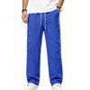 Pantalon de survêtement droit en sergé pour homme Coupe ample Hip Hop Streetwear Décontracté