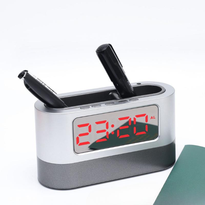 

Подарок новому студенту Электронные часы Креативная подставка для ручек Будильник Светодиодные часы Большой размер