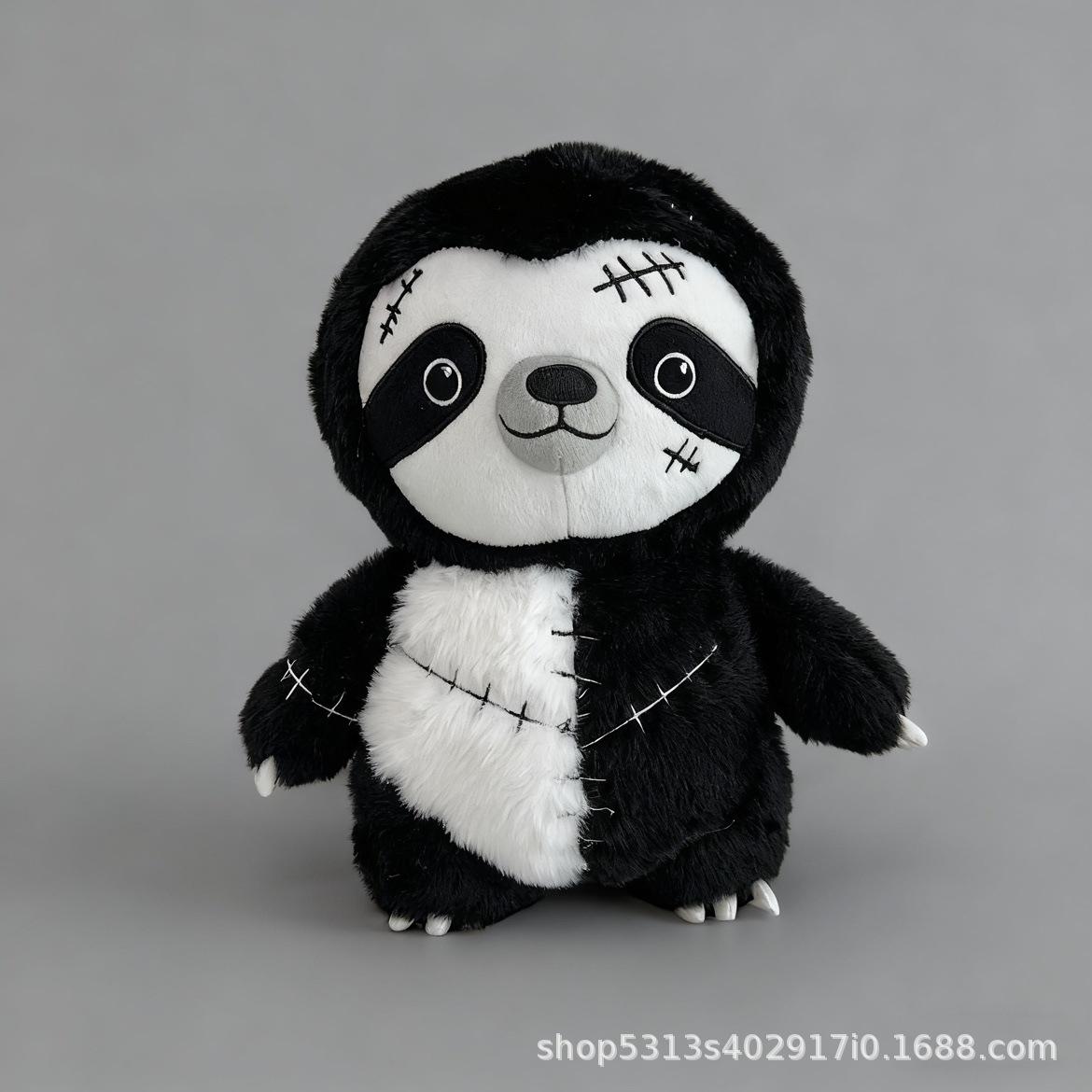 

Dark Style Sloth Plush - Halloween Themed Cute Sloth Stuffed Toy 28cm（165g）
