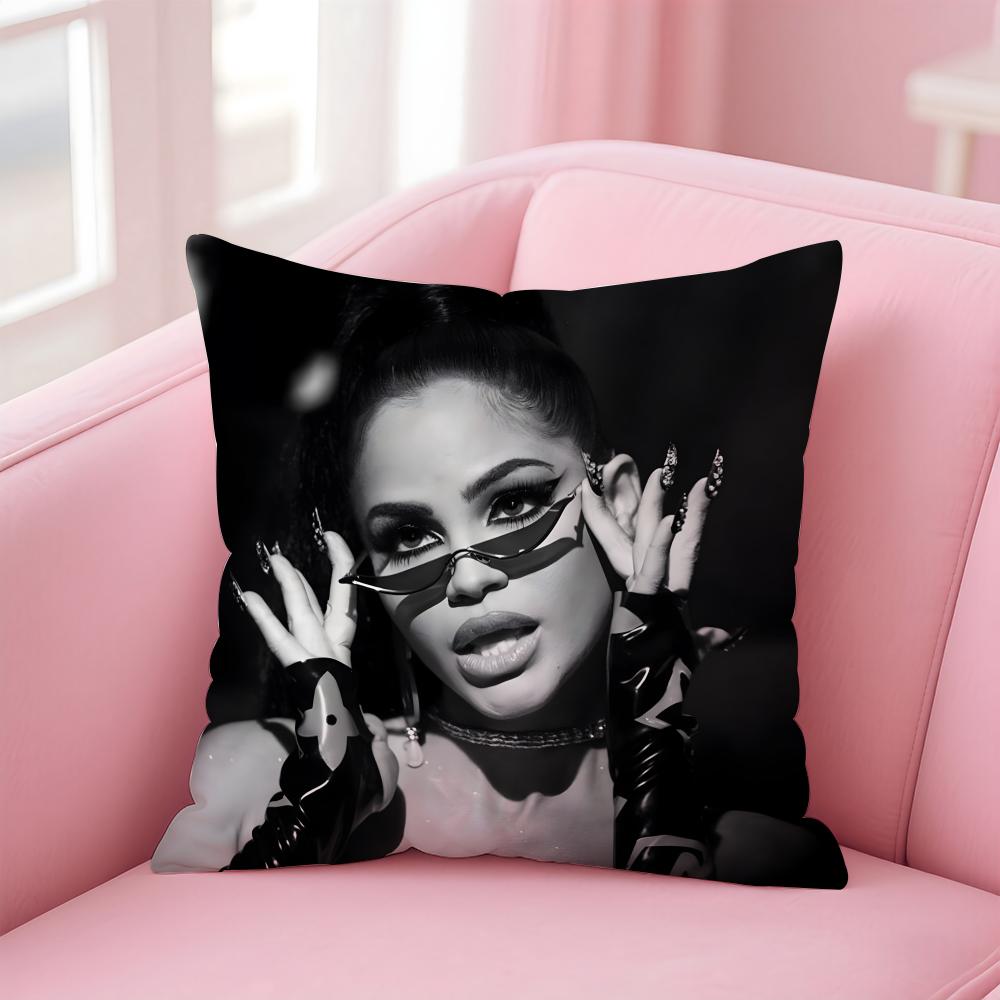 N-Natti Natasha Singer Cushion Cover Comfortable Reversible Pillow Cover Ideal For Car Sofa Bedroom & Beyond